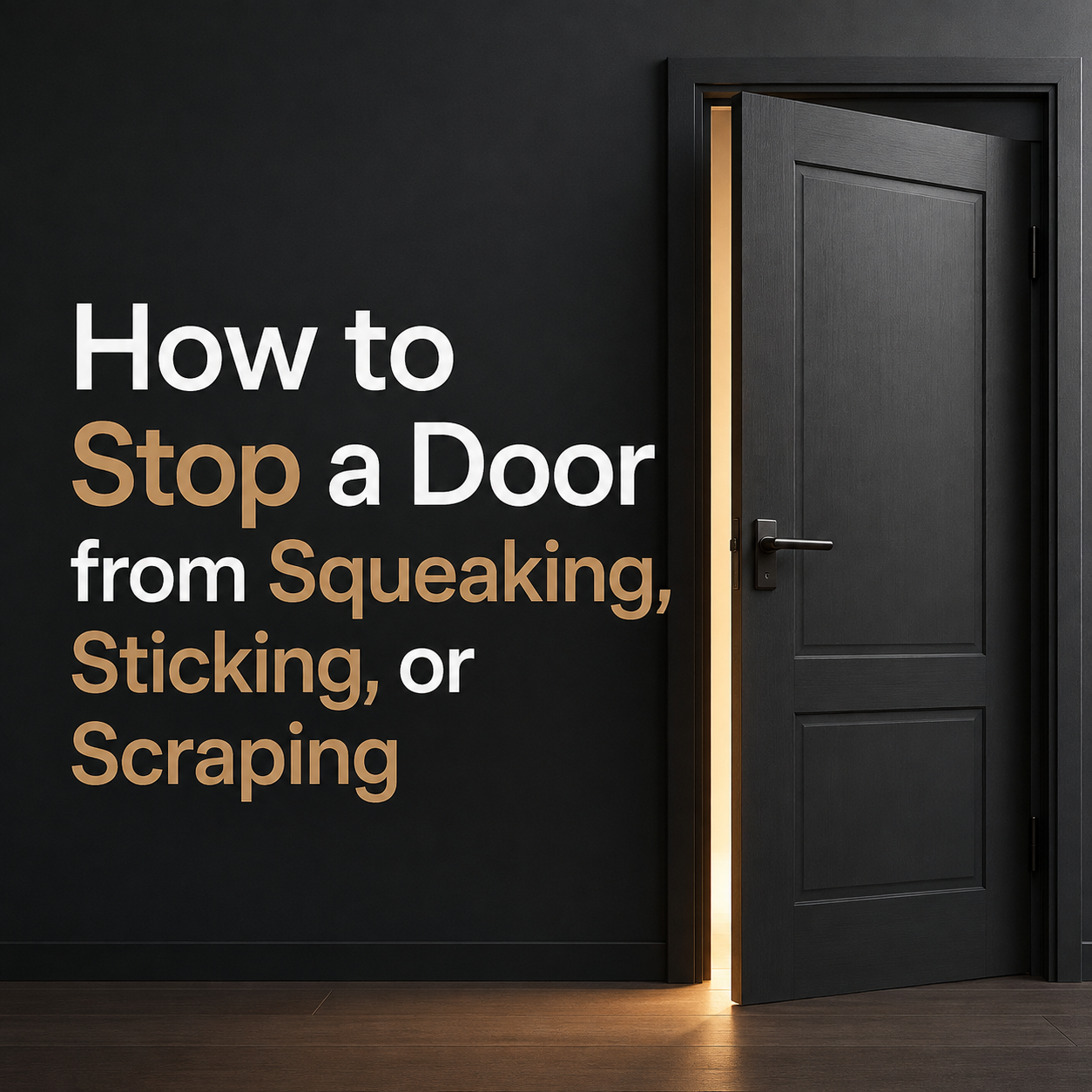 How to Stop a Door from Squeaking, Sticking, or Scraping