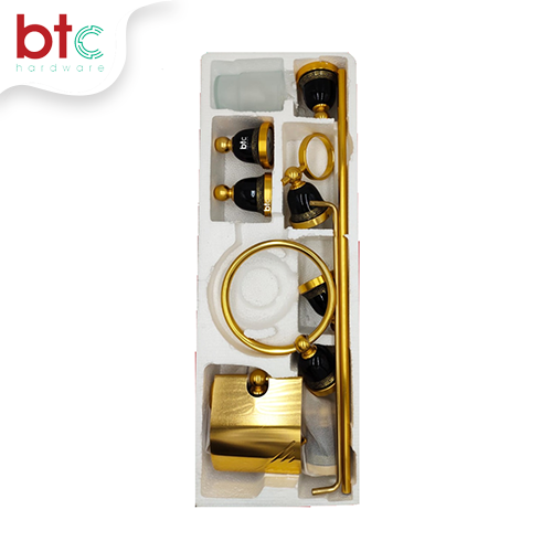 Bathroom Set (Black + Gold) Design