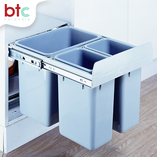 Double (2x12L) slide garbage bin CLG025A/B - BTC Hardware