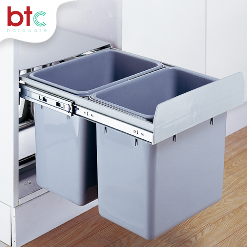 Double (2x12L) slide garbage bin CLG025A/B - BTC Hardware