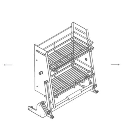 Elevator Racks Shelf Pull Down Shelf PTJ018B (Elevator 800mm)
