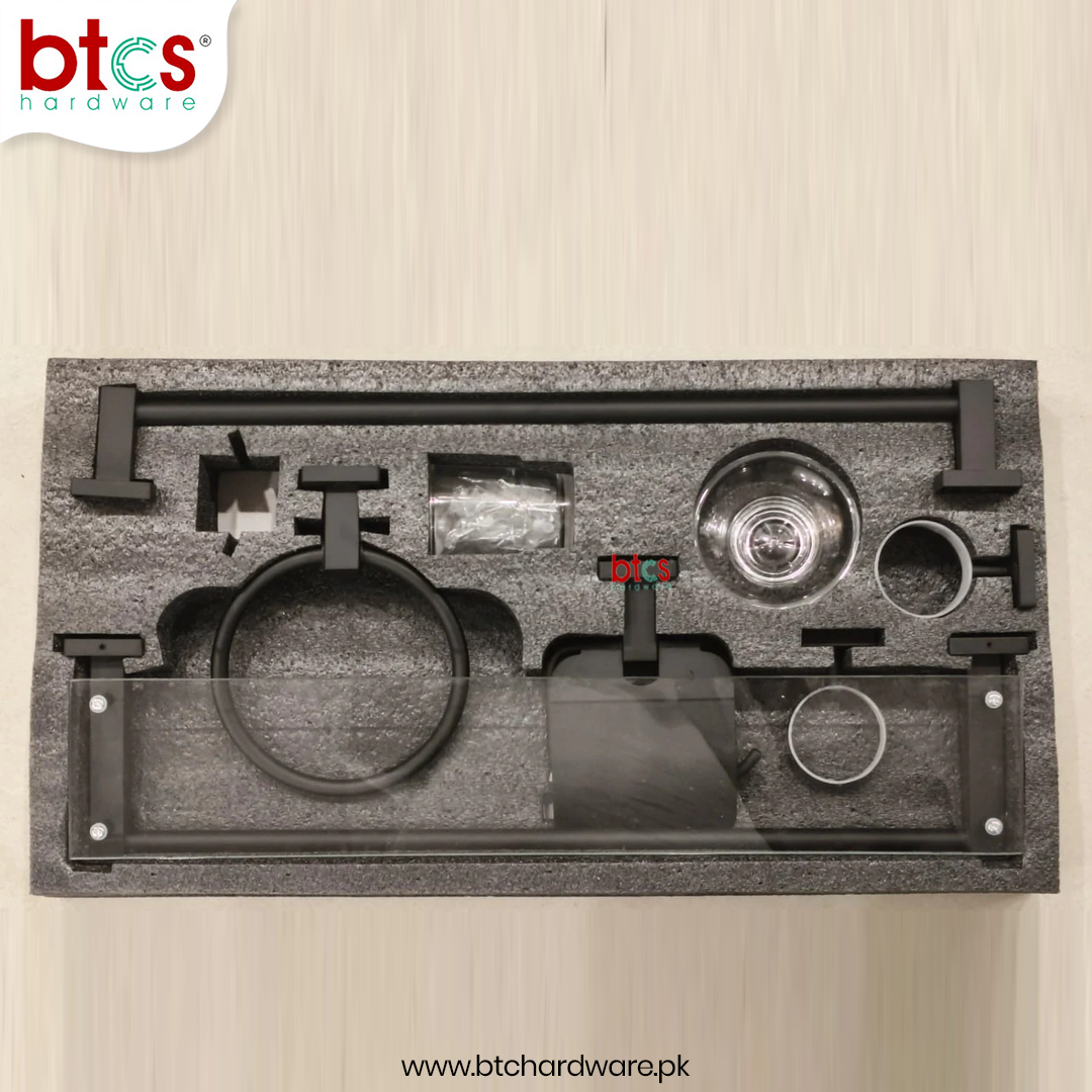 6pc black Bathroom Set