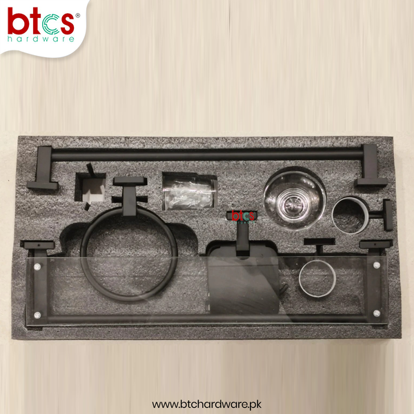 6pc black Bathroom Set