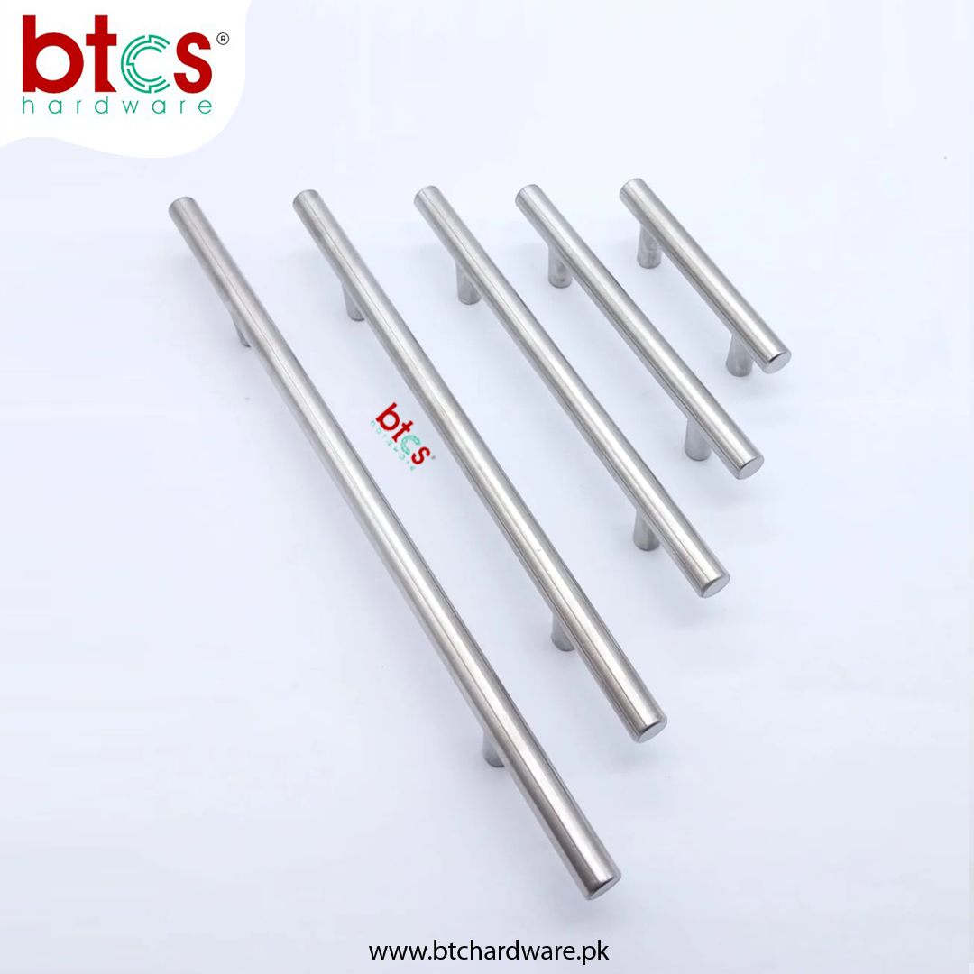 Square Handle Rod BTCs Hardware SS Rod Handle| Elegant Silver