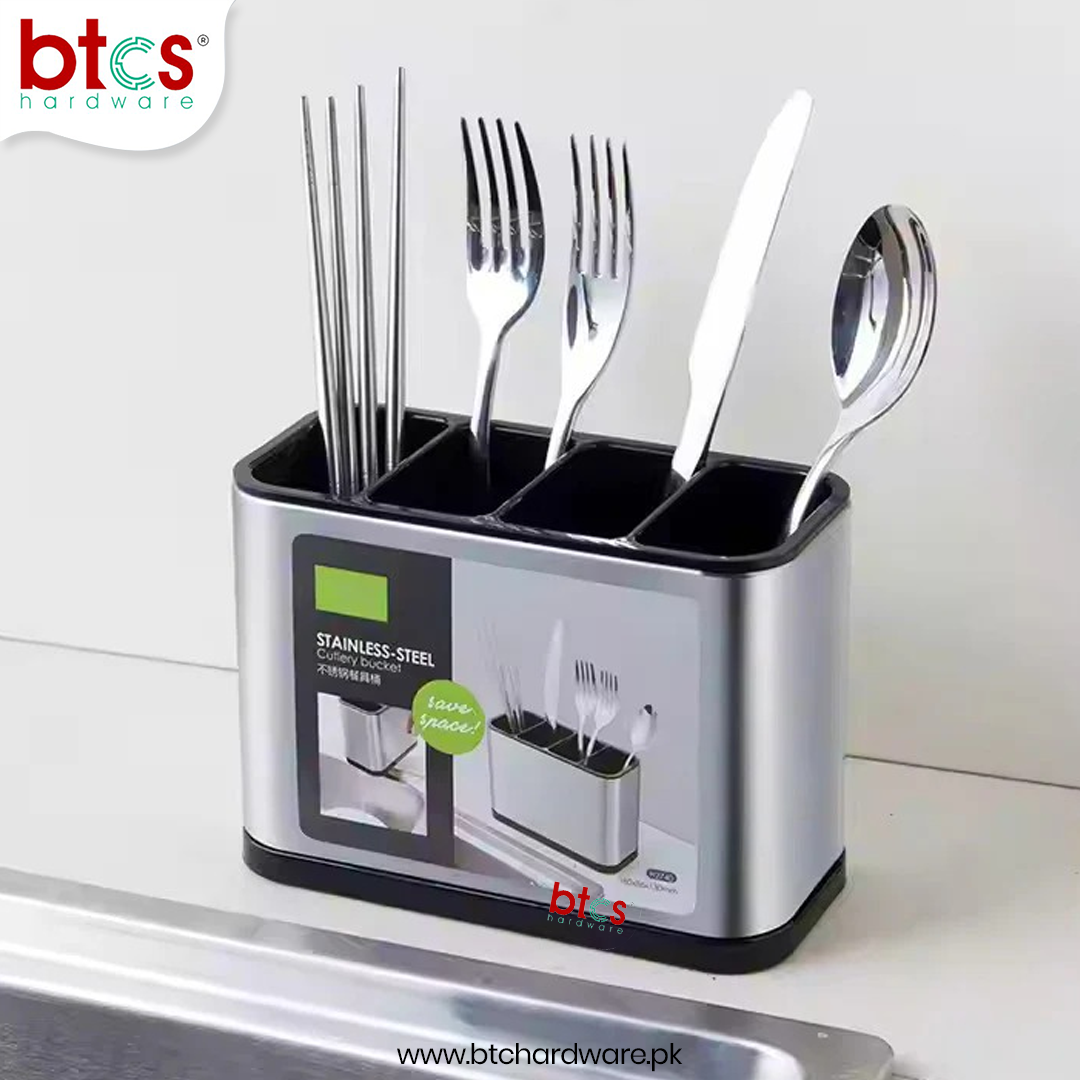 Stainless steel cutlery holder