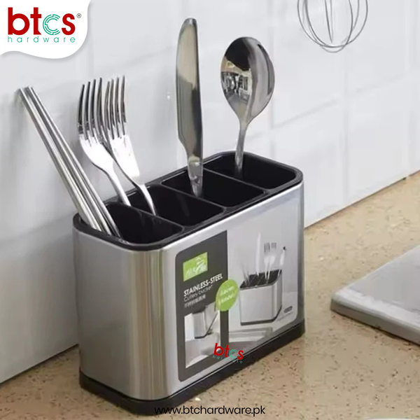 Stainless steel cutlery holder