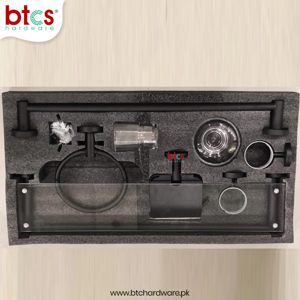 6pc Black Bathroom Set