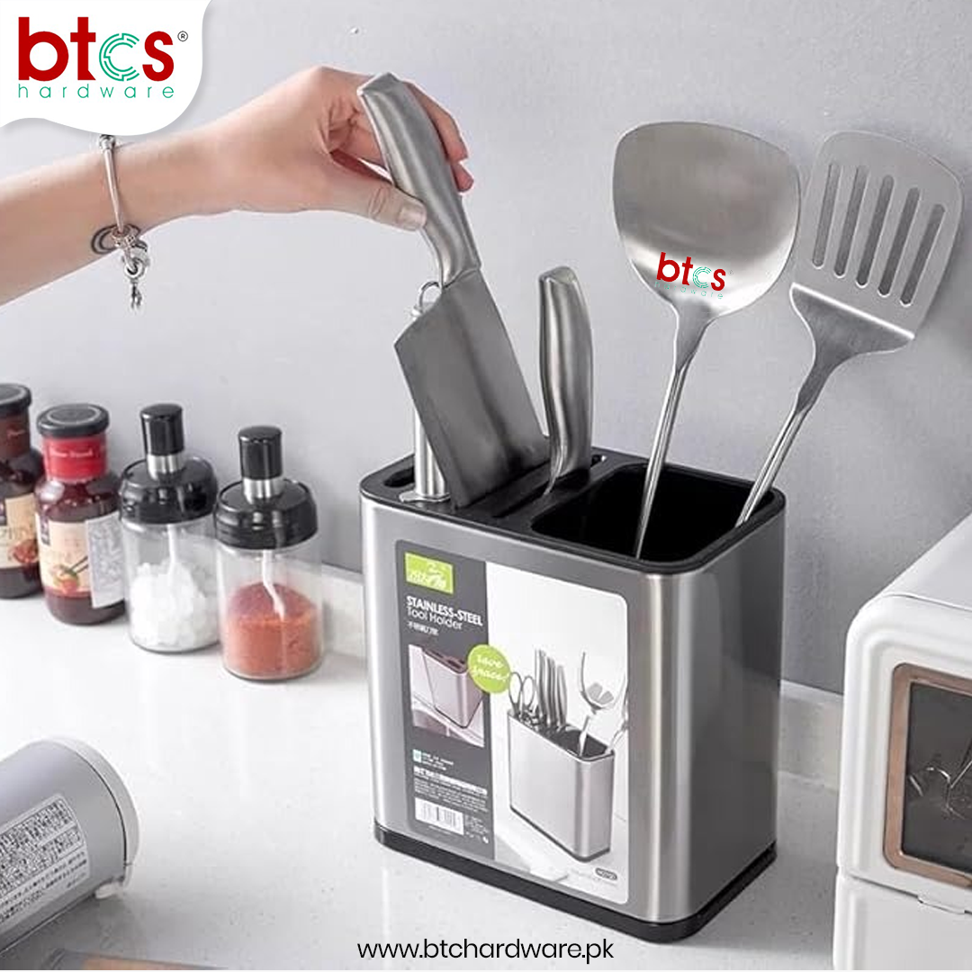 Stainless steel cutlery holder