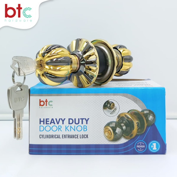 5896 XL BN/GP Heavy Round Lock