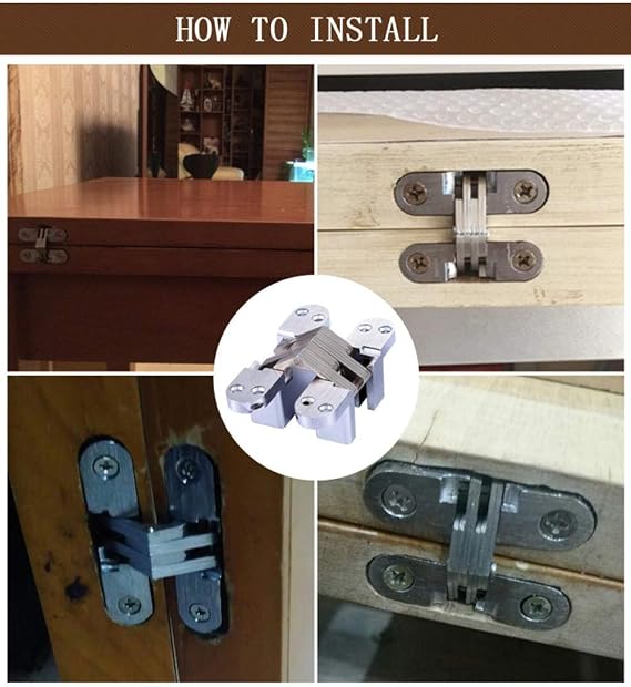 Concealed Cross Invisible Door Hinges 95mm