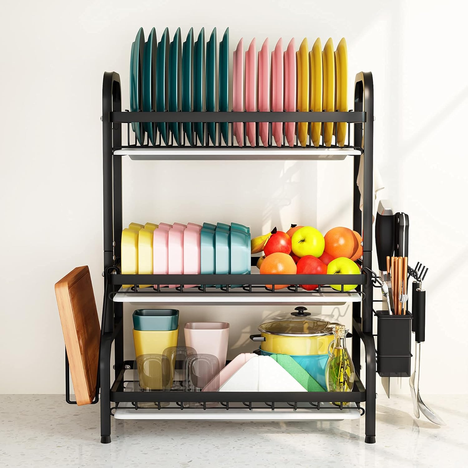 Black Stainless Steel Dish Rack