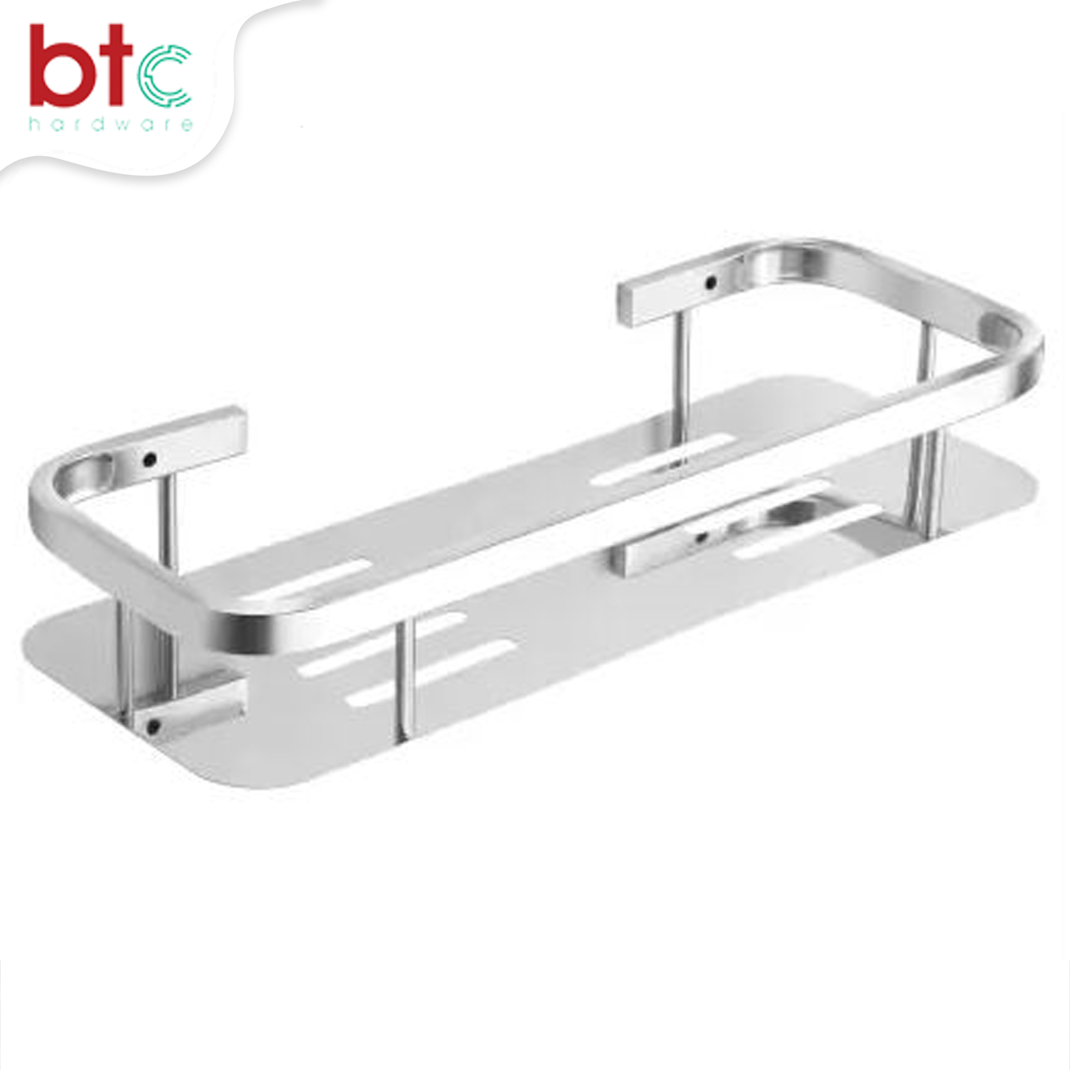 Single 304 Stainless Steel Bathroom Shelf (sliver)