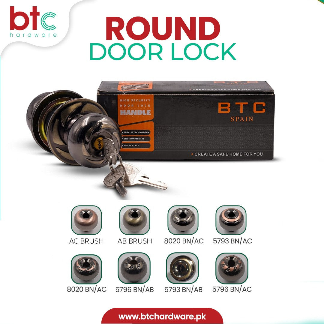 Round Door Lock [Small Knob] - BTC Hardware