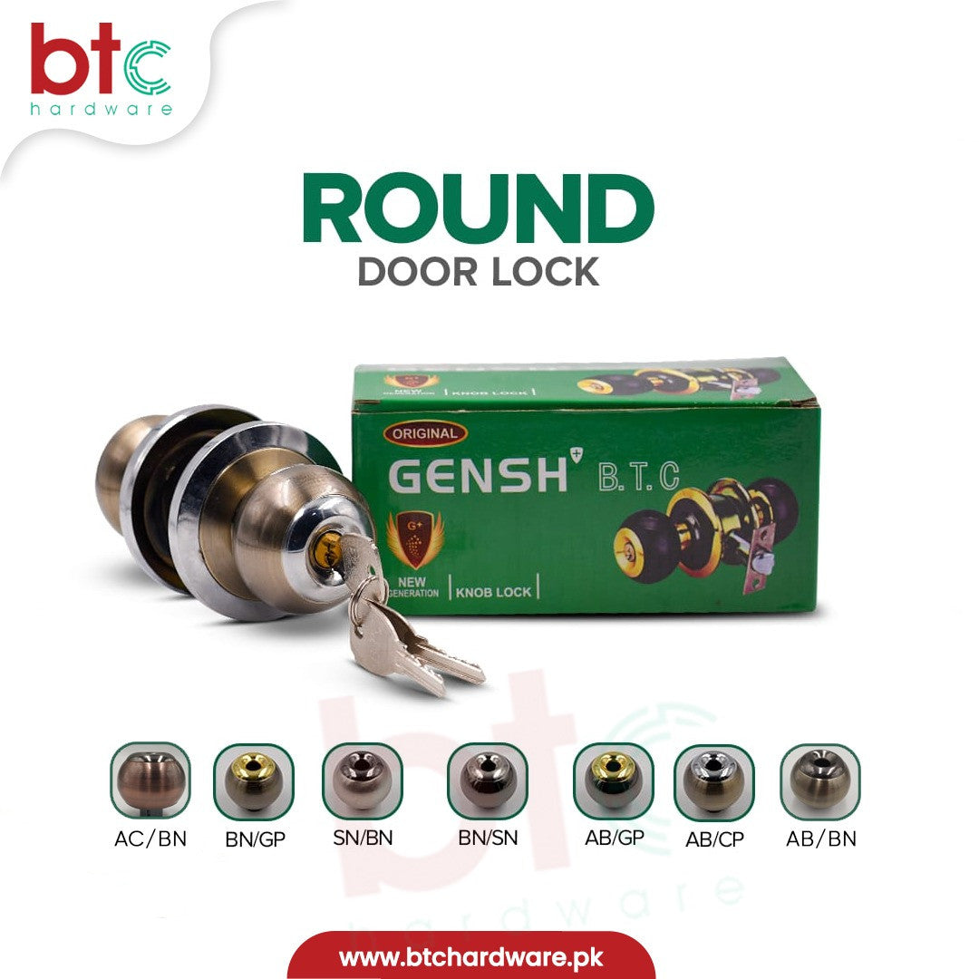 Round Door Lock [Genish Knob] - BTC Hardware