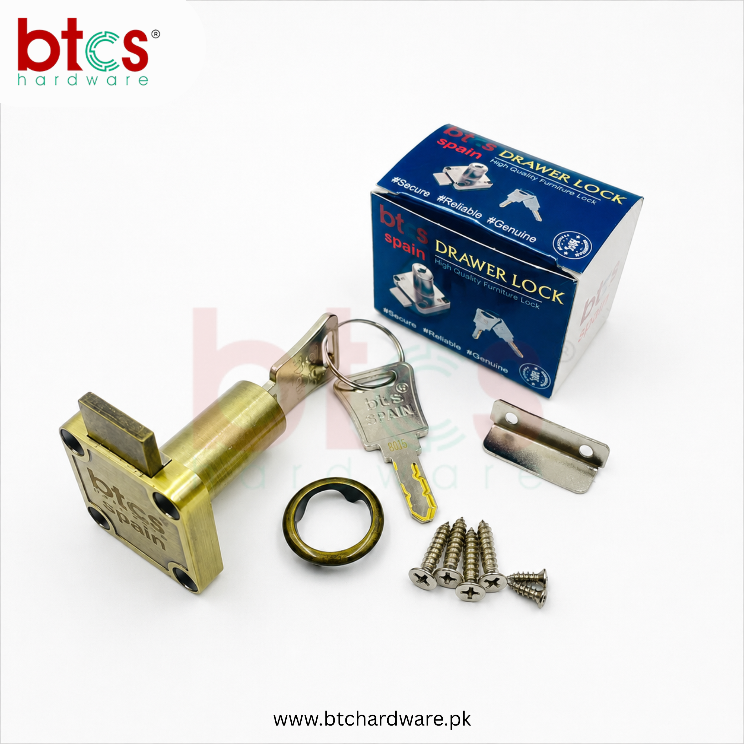 Drawer Lock with 2 Keys
