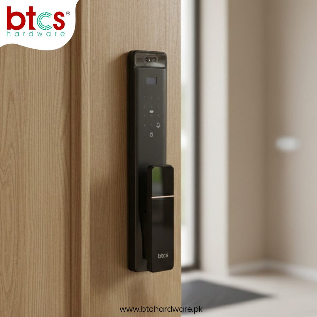 Black digital door lock