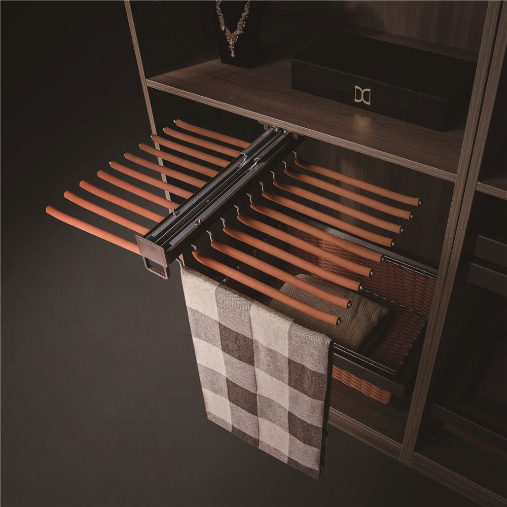 Top mounted Double line trouser rack K005A