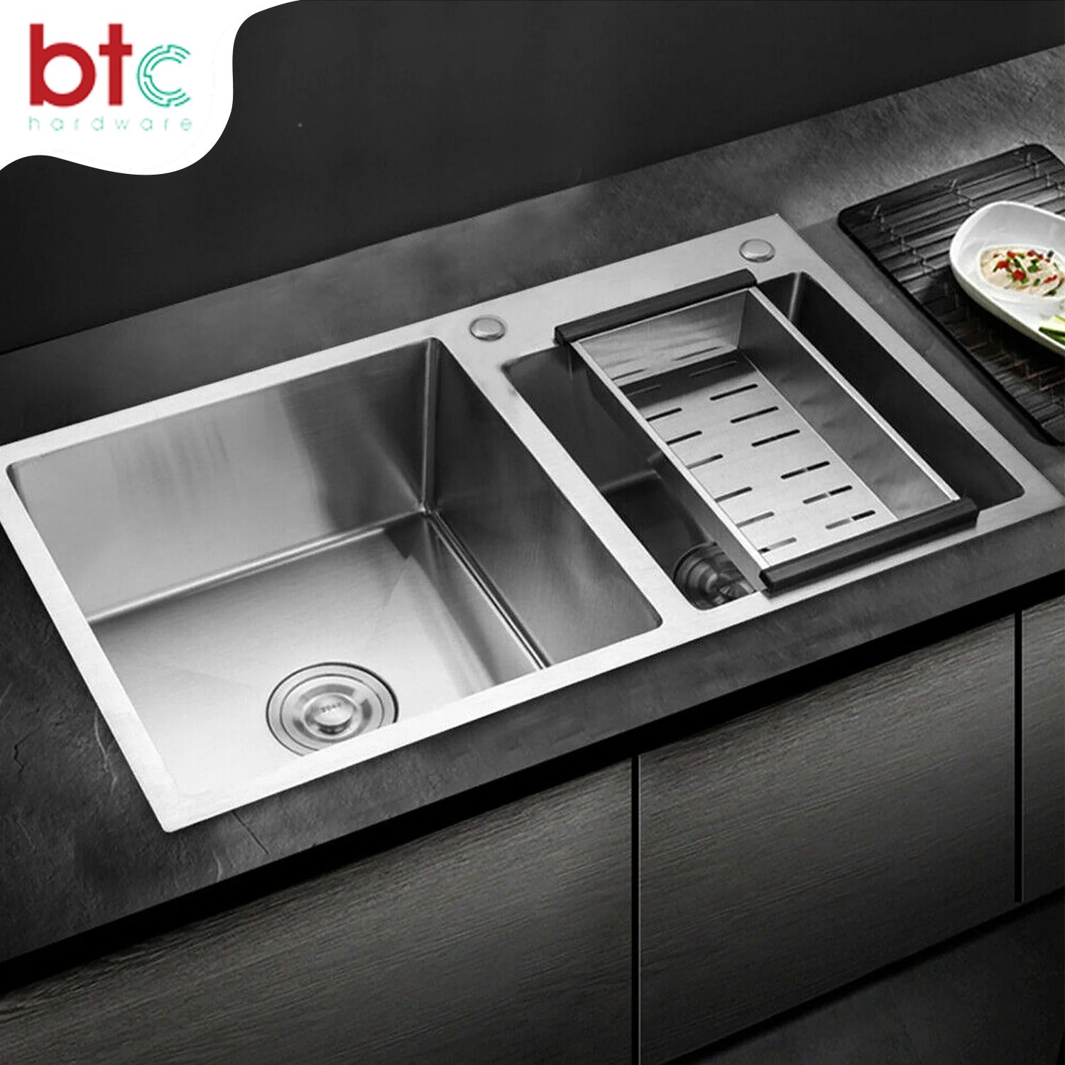 AQT Double Bowl Stainless Steel Kitchen Sink