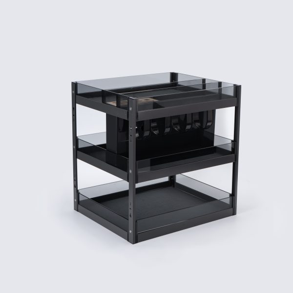 3 Step Glass Bottle Rack