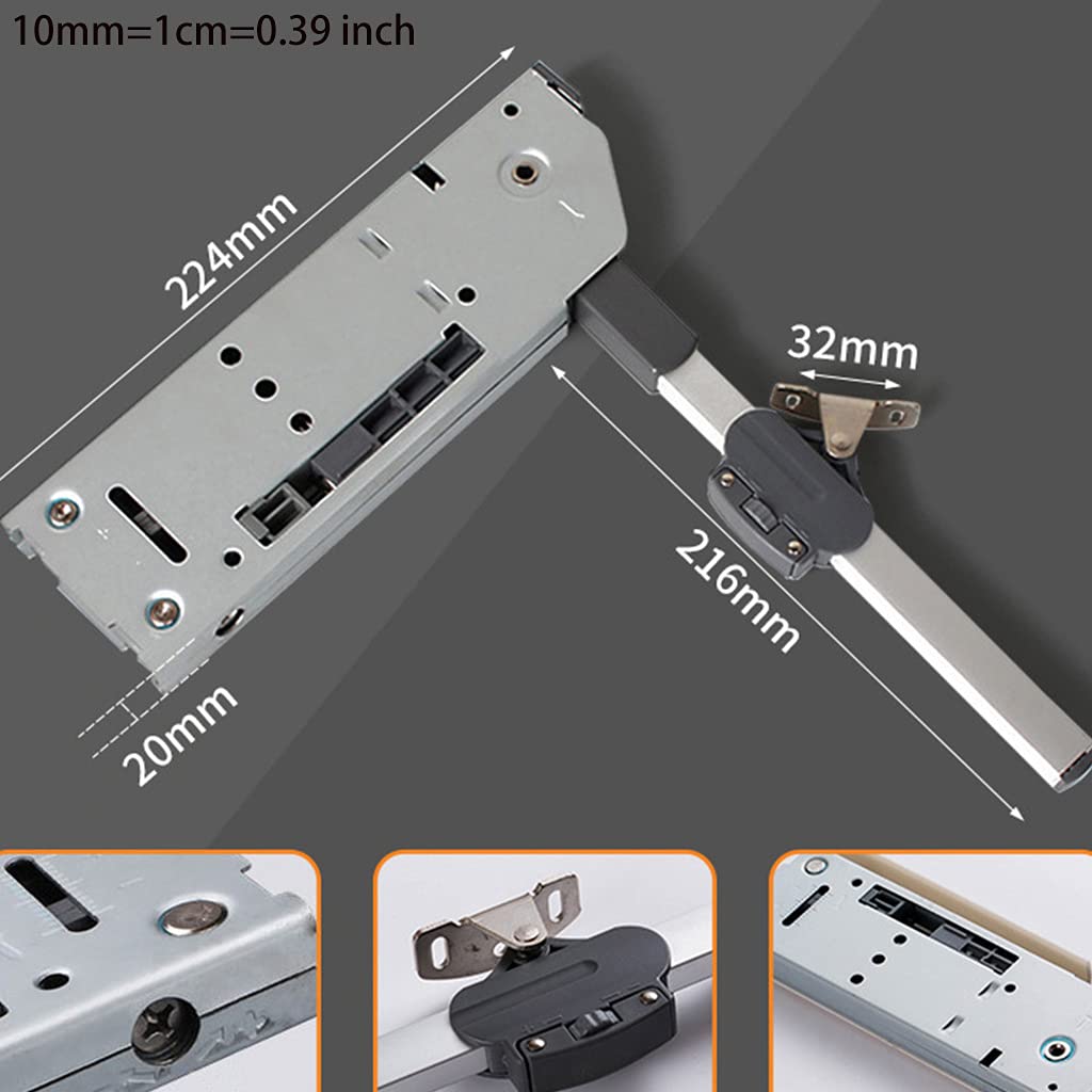 Metal bracket with dimensions labeled on a gray background