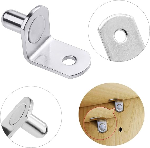 Metal corner bracket with close-up details on a white background