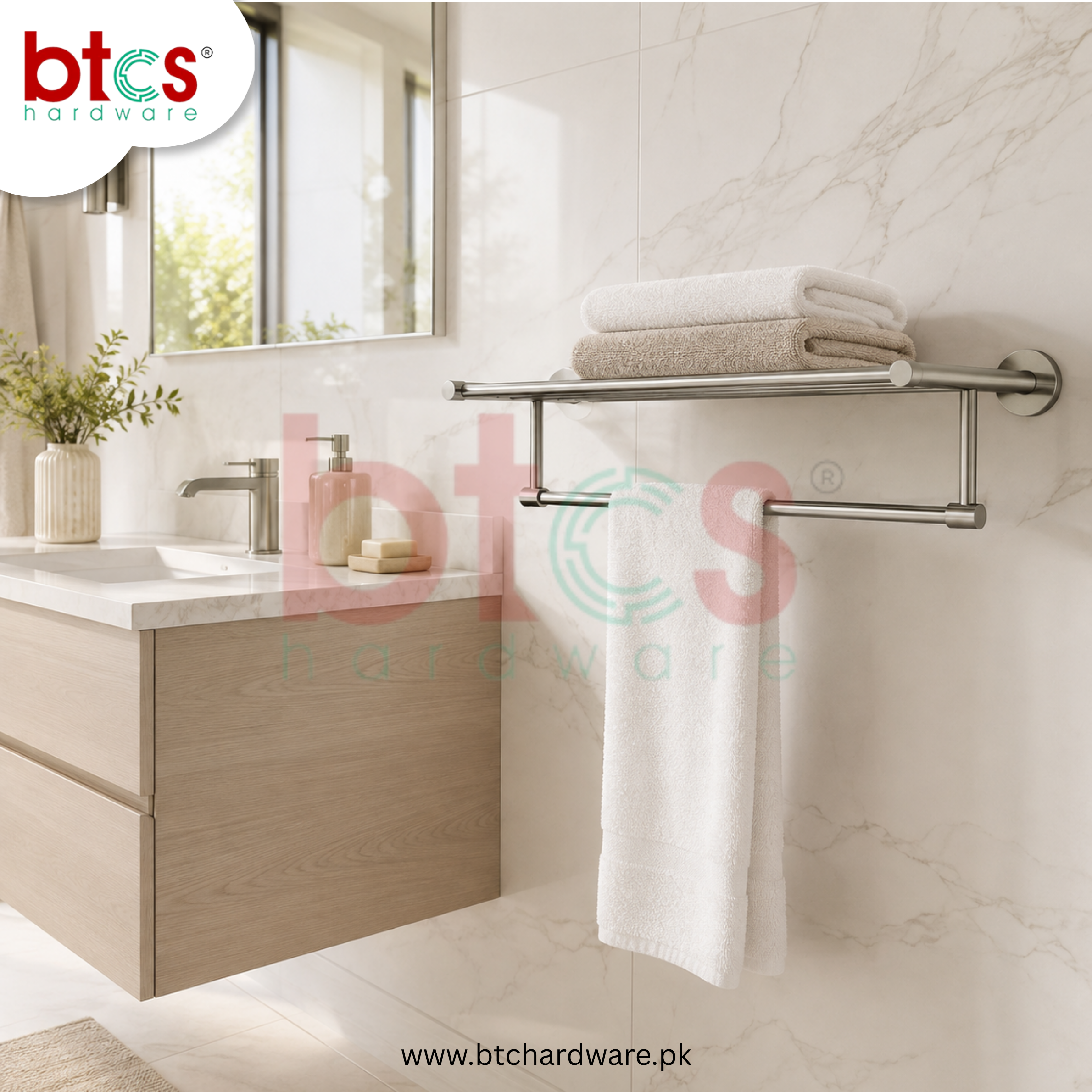  Stainless-Steel Towel Rack