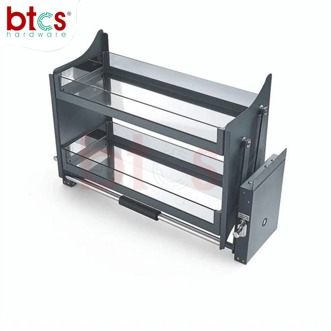 SS Glass Pull Down Hydraulic Basket 