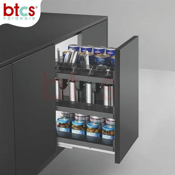 Stainless Steel Glass Spice Rack 3 tier