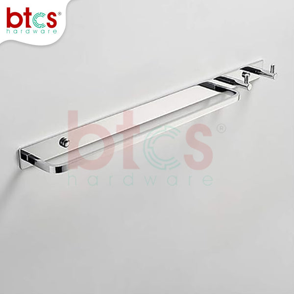 Stainless Steel Towel Rack with Hooks