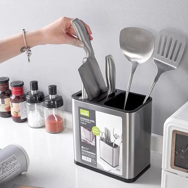 Stainless steel cutlery holder