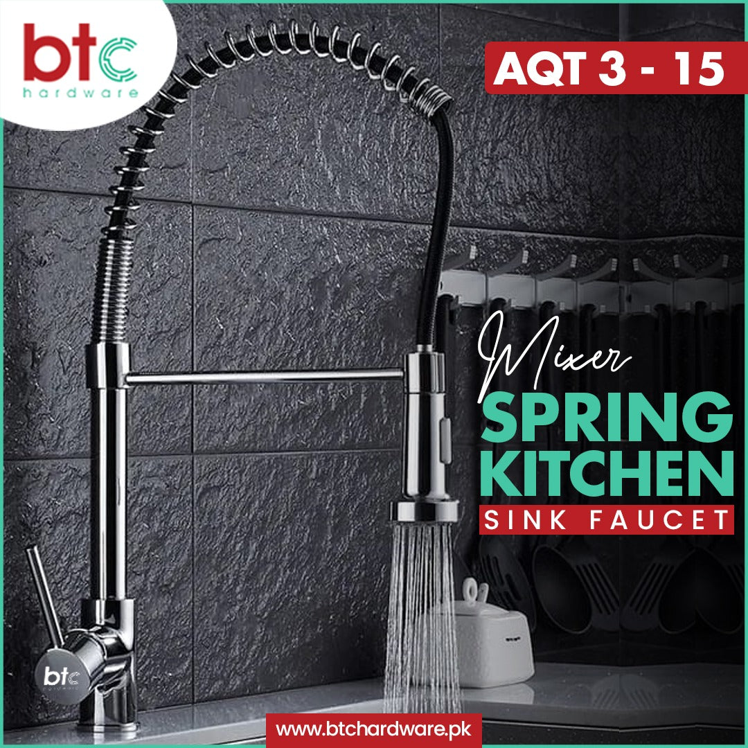 Mixer Spring Kitchen Sink Faucet- AQT 3-15 - BTC Hardware