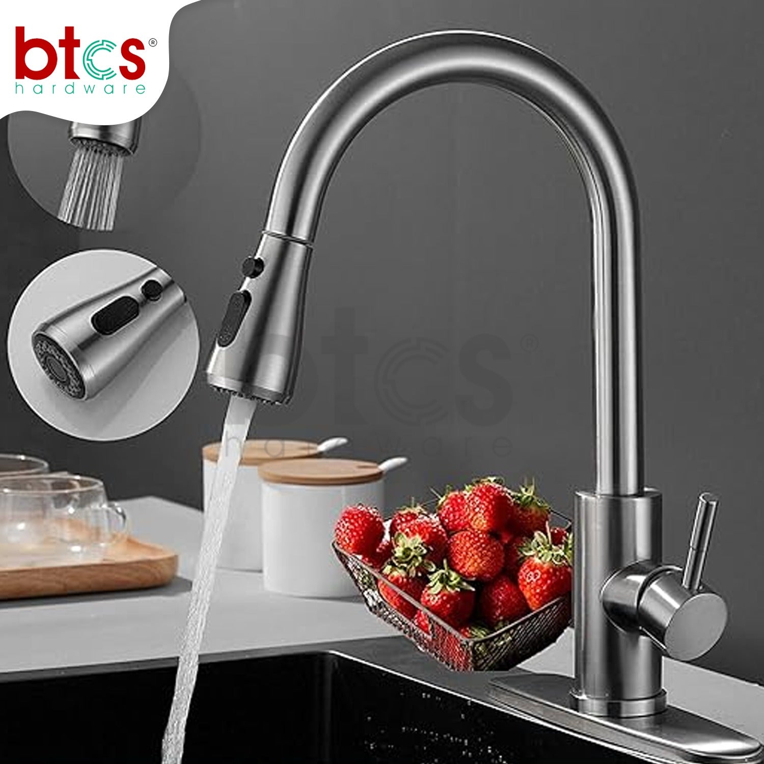 Pull Down Kitchen Faucet with Sprayer