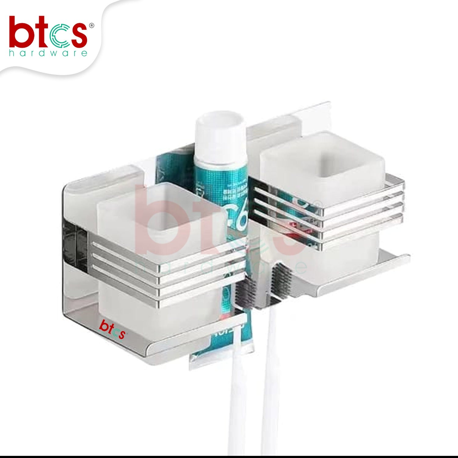 Double Cup Toothbrush Holder