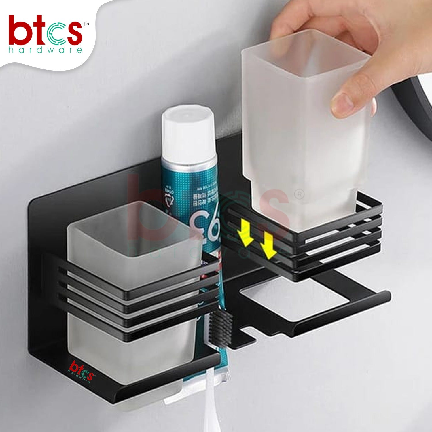 Double Cup Toothbrush Holder