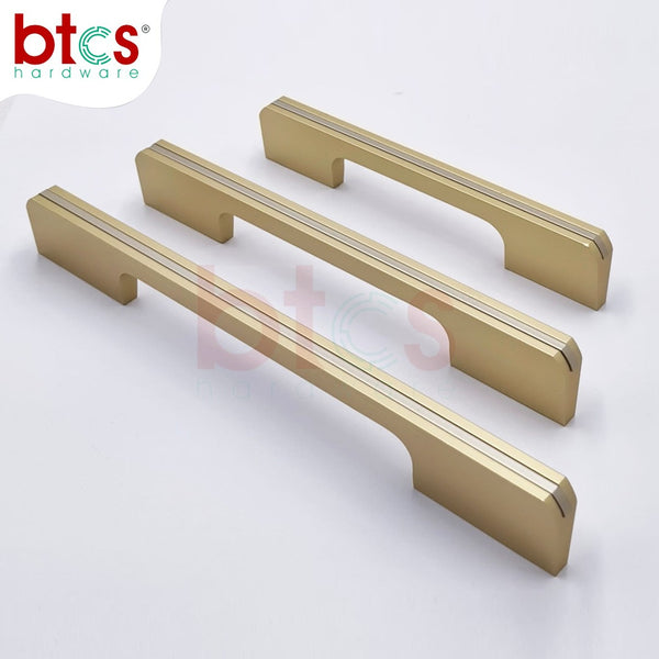 40434 Linear Groove Gold Furniture Handles