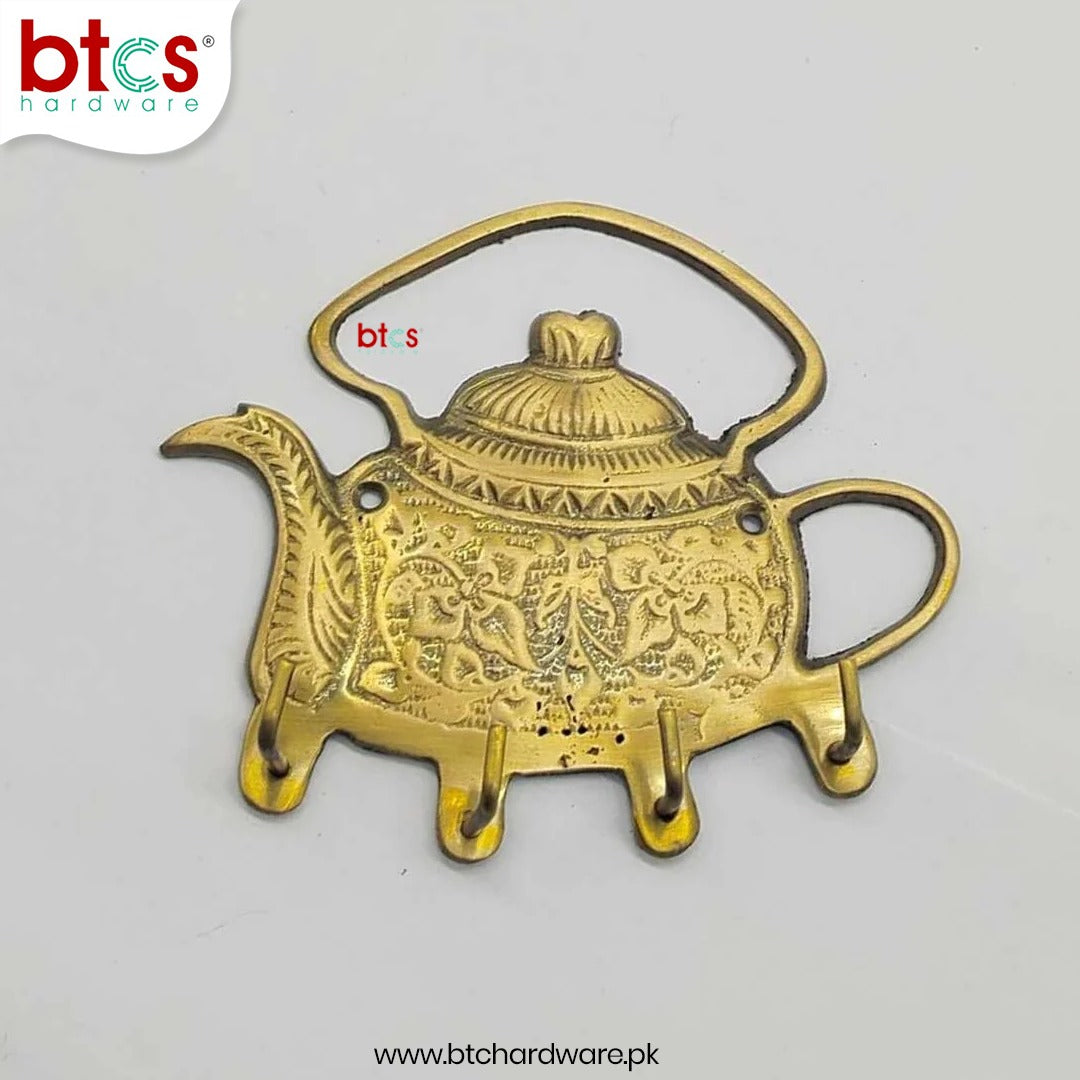 Elegant Brass Teapot keyholder