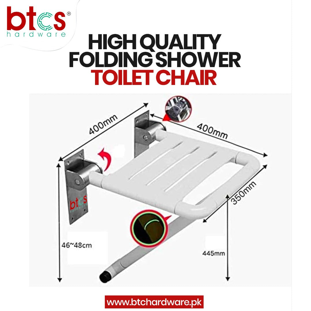 Foldable Shower Seat with Support Stand