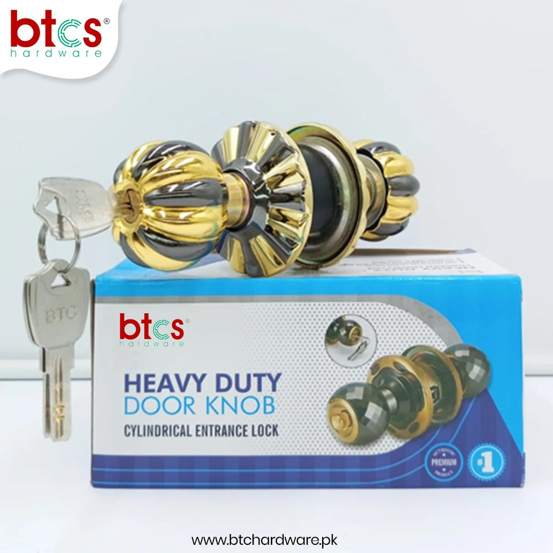 5896 XL BN/GP Heavy Round Lock