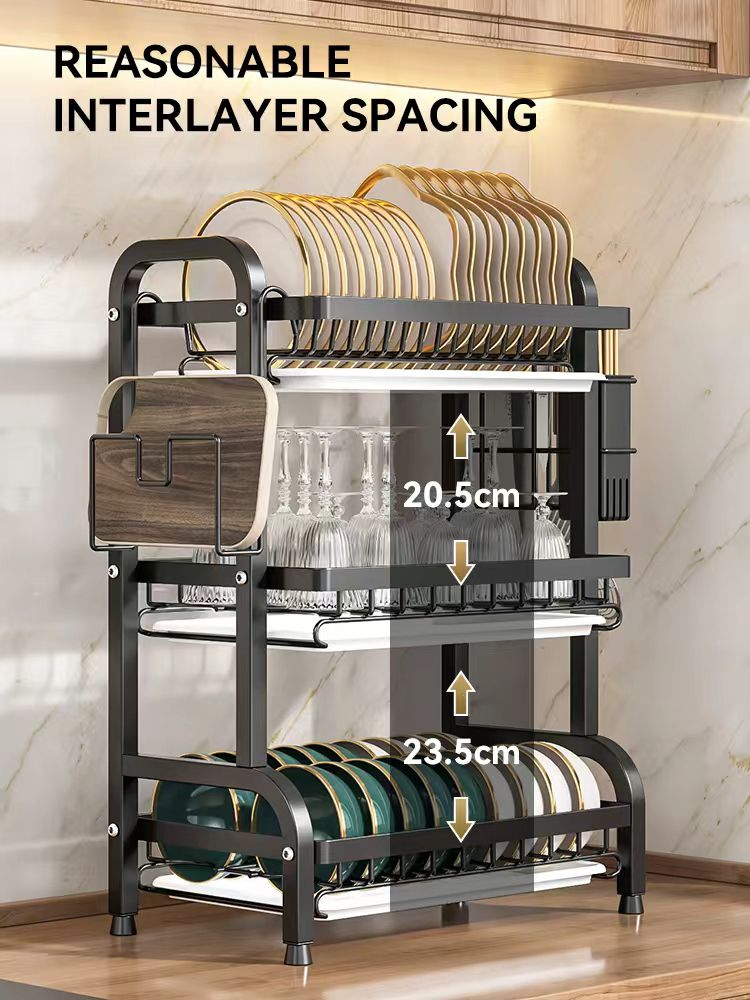 Black Stainless Steel Dish Rack