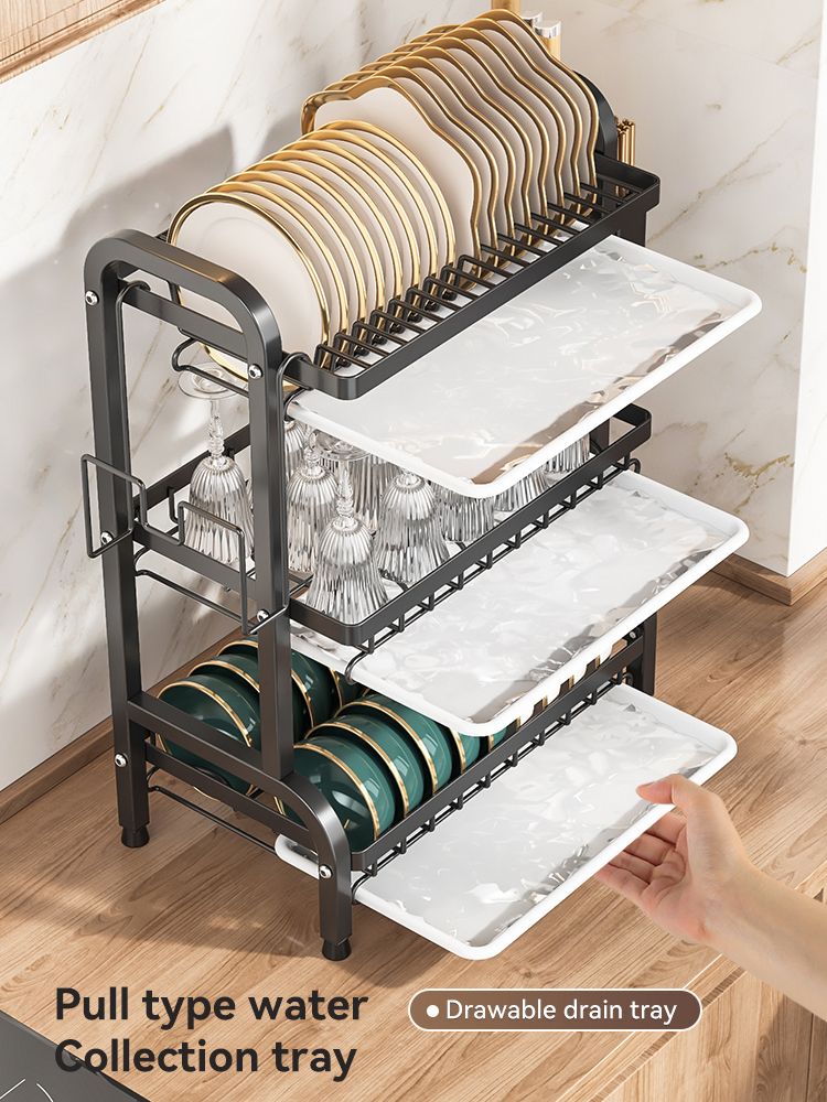 Black Stainless Steel Dish Rack