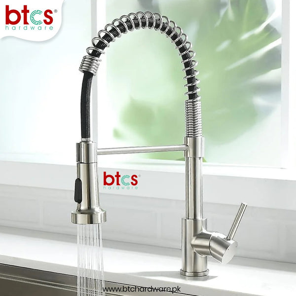 Spring Kitchen Faucet with Pull Down Sprayer