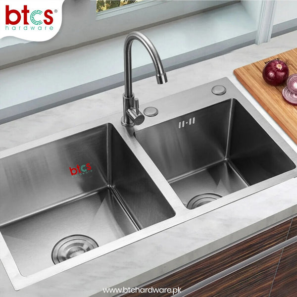 AQT Double Bowl Stainless Steel Kitchen Sink
