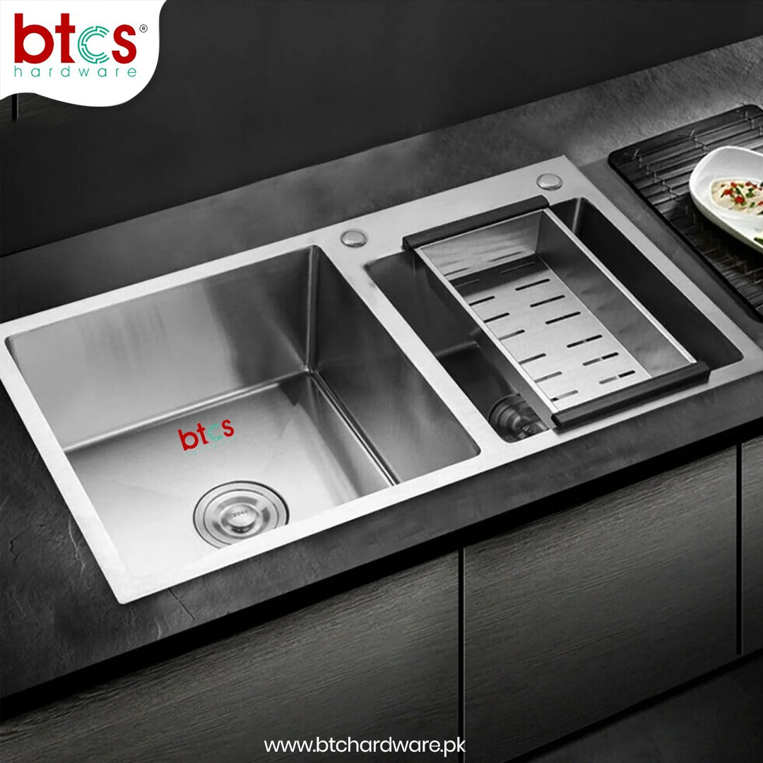 AQT Double Bowl Stainless Steel Kitchen Sink