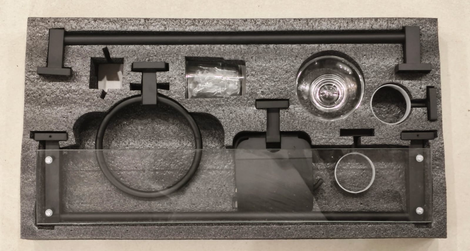 6pc black Bathroom Set