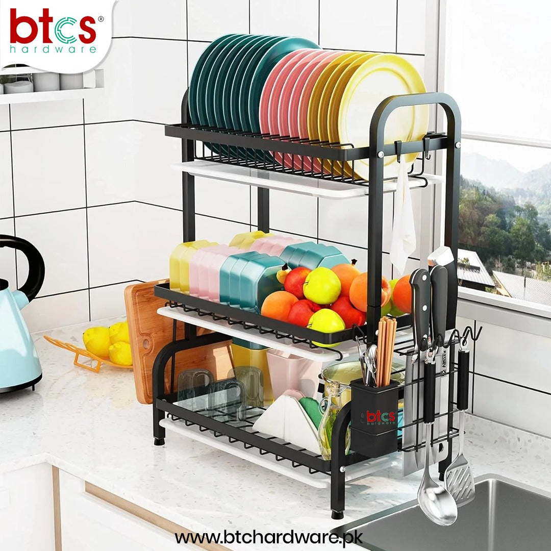 Black Stainless Steel Dish Rack