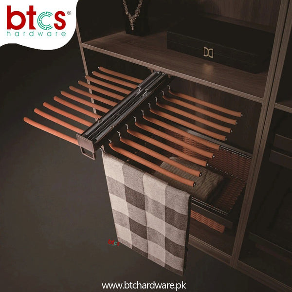 Top mounted Double line trouser rack K005A