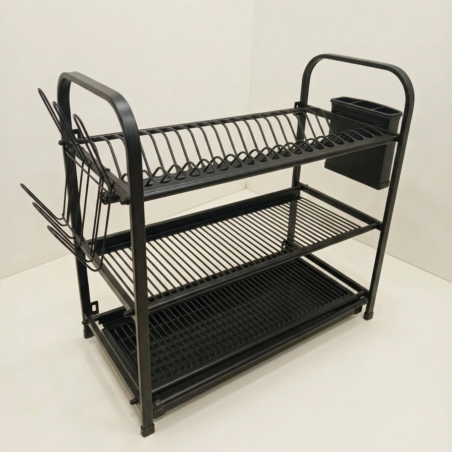 Shop Pakistan's Best 3-Tier Kitchen Dish Rack | BTCs Hardware