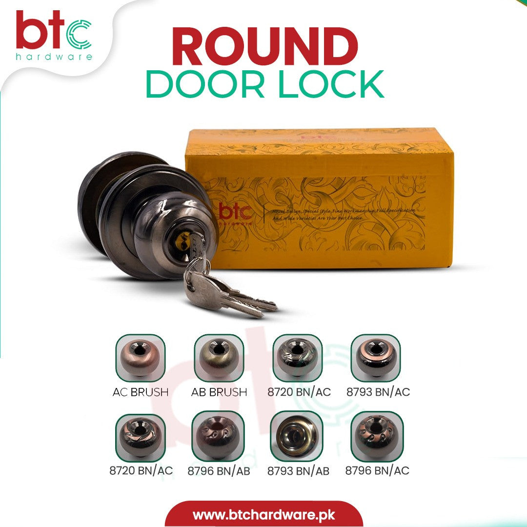 Round Door Lock [Big Knob] - BTC Hardware