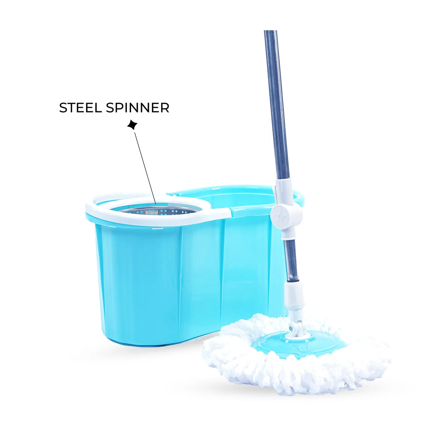 Microfiber Spin Mop with steel spinner