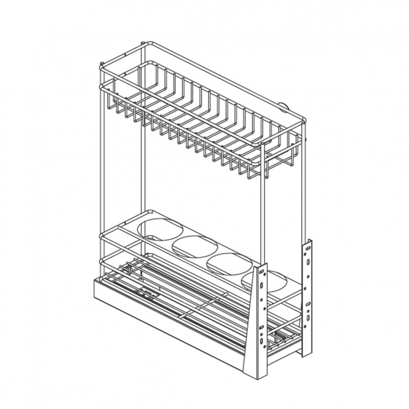 Slim Spice Racks PTJ023 for kitchen cabinet - BTC Hardware